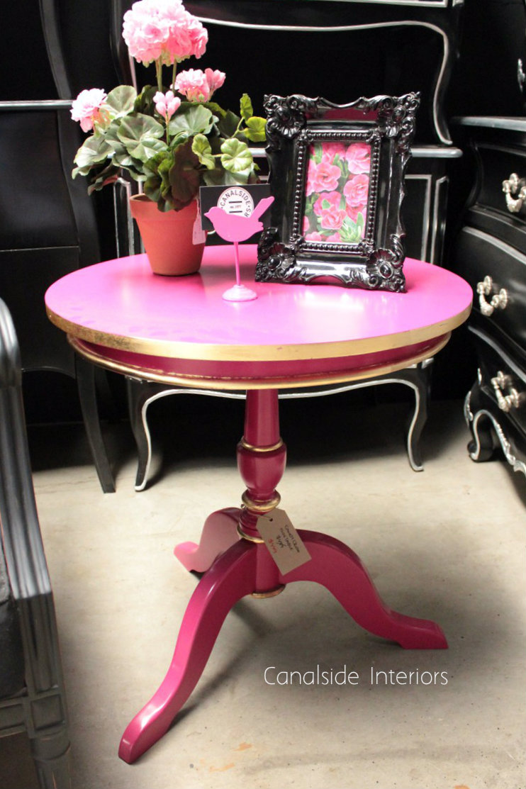 Candy Crushed Side Table Pink