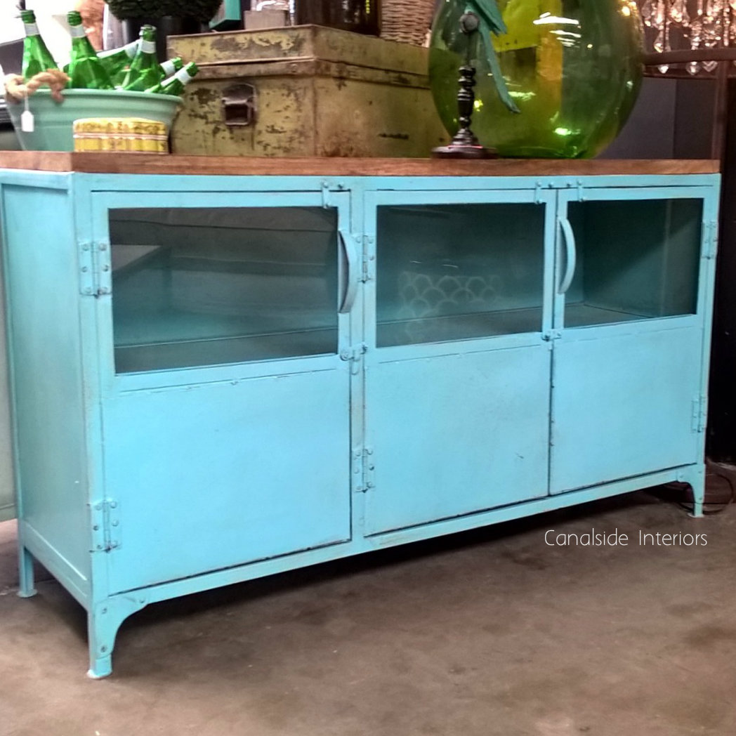 Featured image of post Blue Sideboard With Glass Doors / Sideboards are lower cupboards, whose top surface is low enough to allow placement of various decorative displays, while the side board itself usually conceals its contents within drawers or behind (sliding) doors.