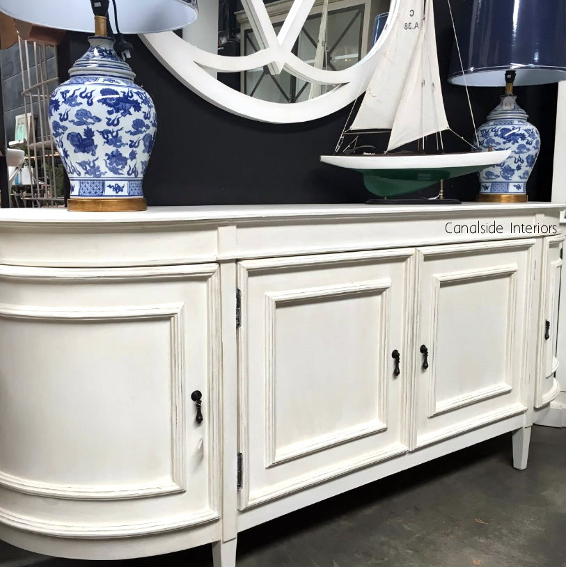 Francia Sideboard Distressed Off White Canalside Interiors