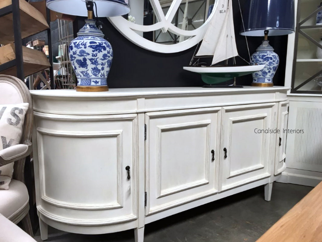 Francia Sideboard Distressed Off White  FRENCH  FURNITURE, HAMPTONS Style, PLANTATION Style, LIVING TV Media & Storage, TABLES Sideboards & Buffets, STORAGE, STORAGE Sideboards & Buffets