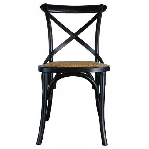 Cross Back Chair Black  Dining, CHAIRS, CAFE FURNITURE, HAMPTONS Style, PLANTATION Style, CHAIRS Dining, CAFE FURNITURE Stools & Chairs