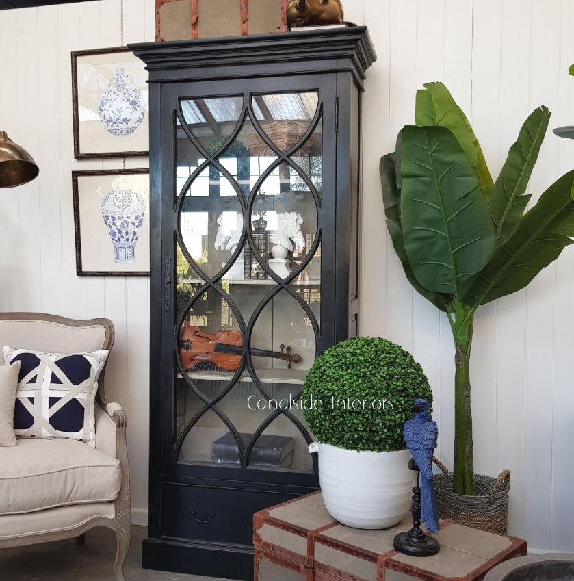 Farrow Display Unit Black Charcoal limewash interior Canalside