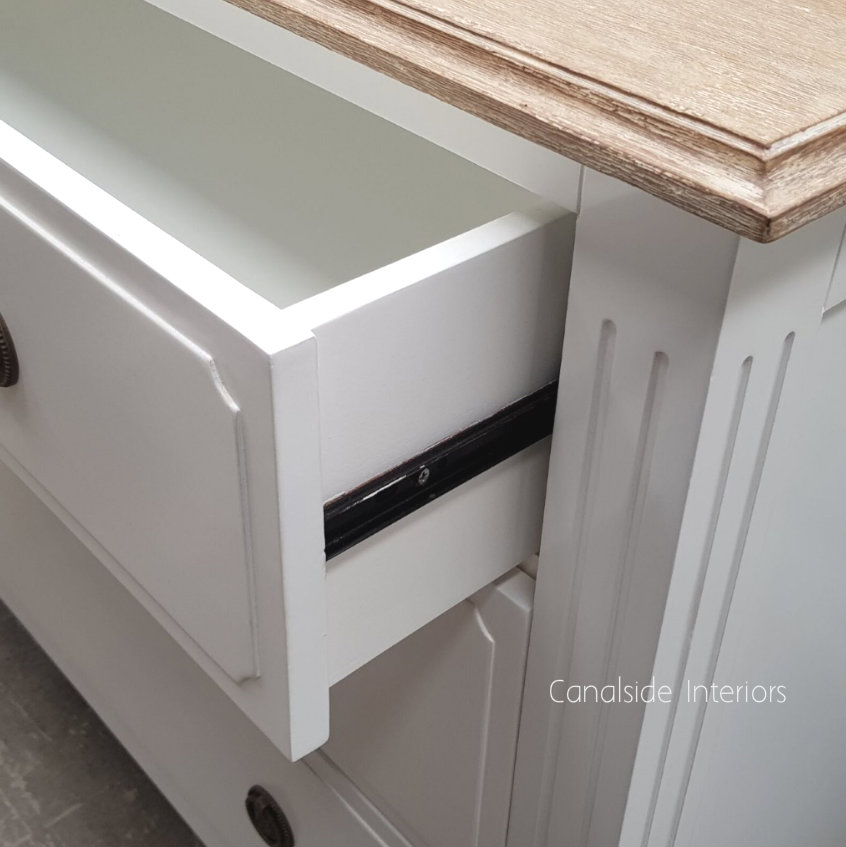Mansfield Chest White with Limewash Top