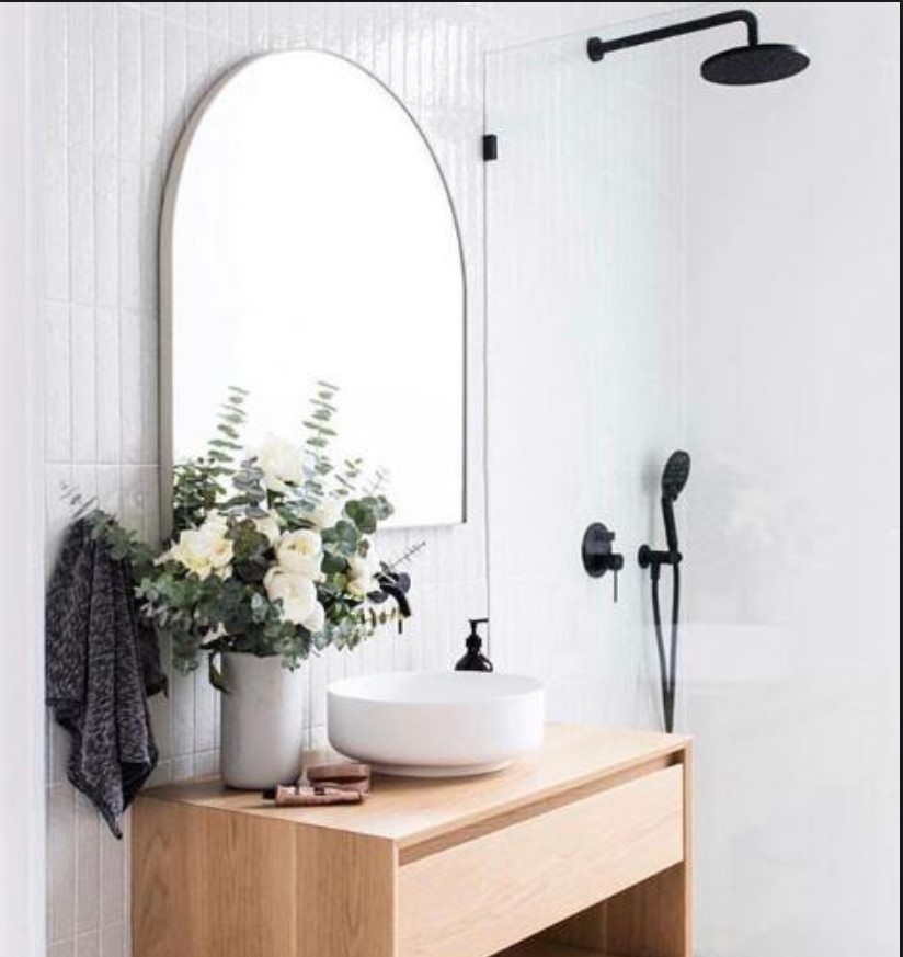 Bjorn Arched Mirror Bright White Canalside Interiors