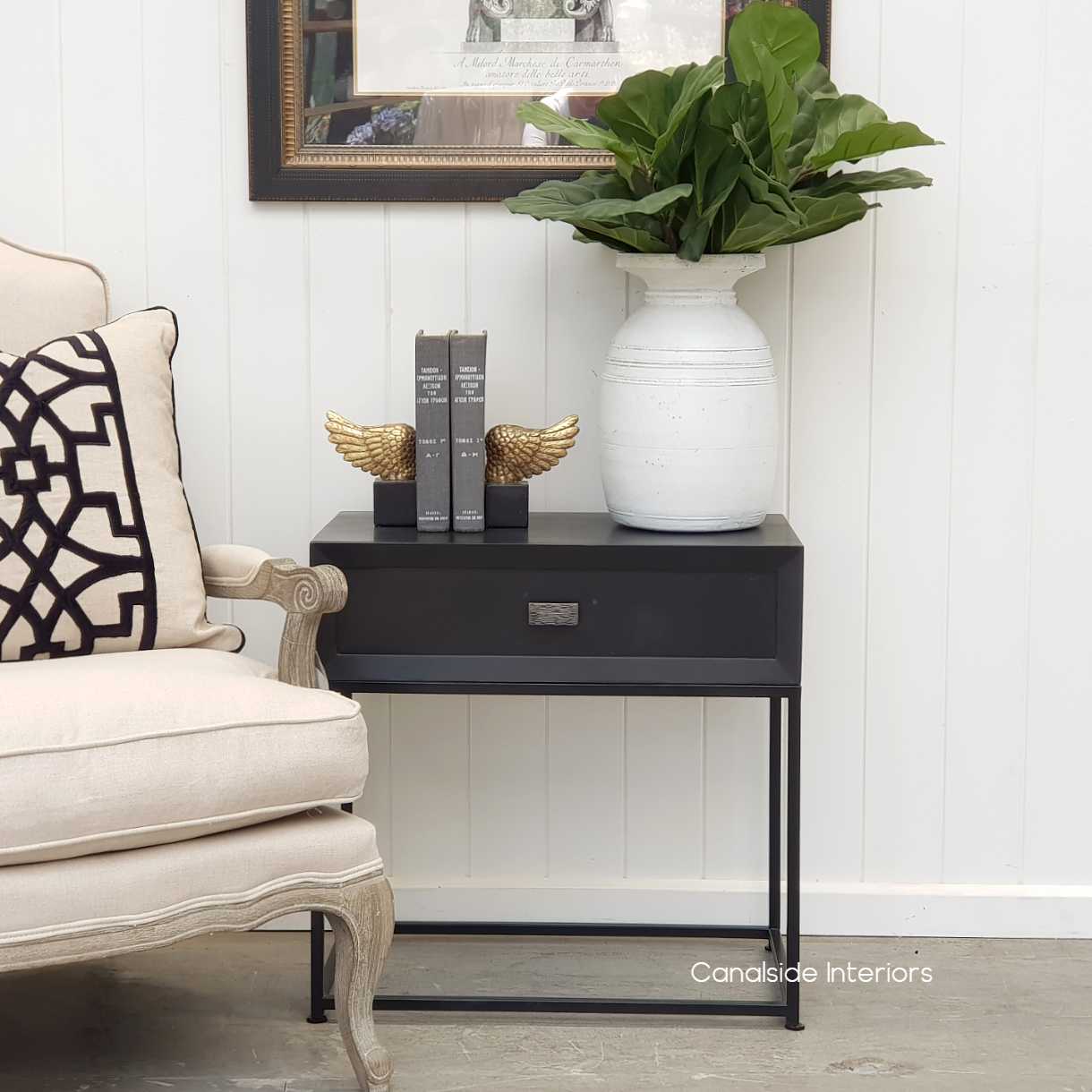 Connor Side Table Charcoalblack Canalside Interiors