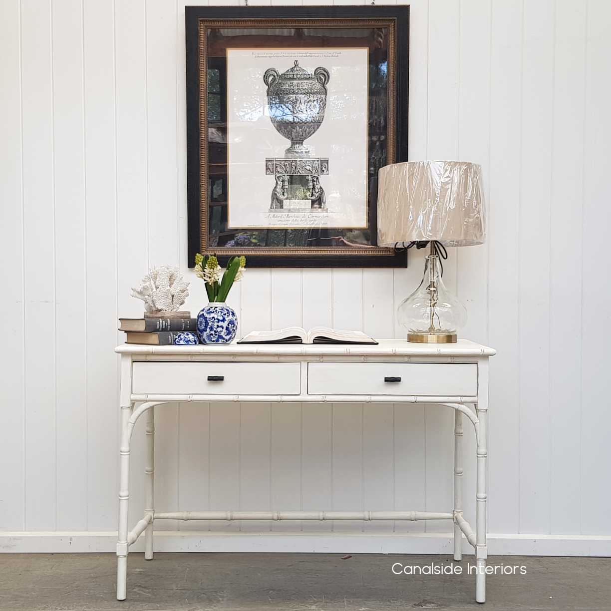 Mandalay Desk Distressed White  HAMPTONS Style, PLANTATION Style, STORAGE Consoles & Desks, PLANTATION STYLE