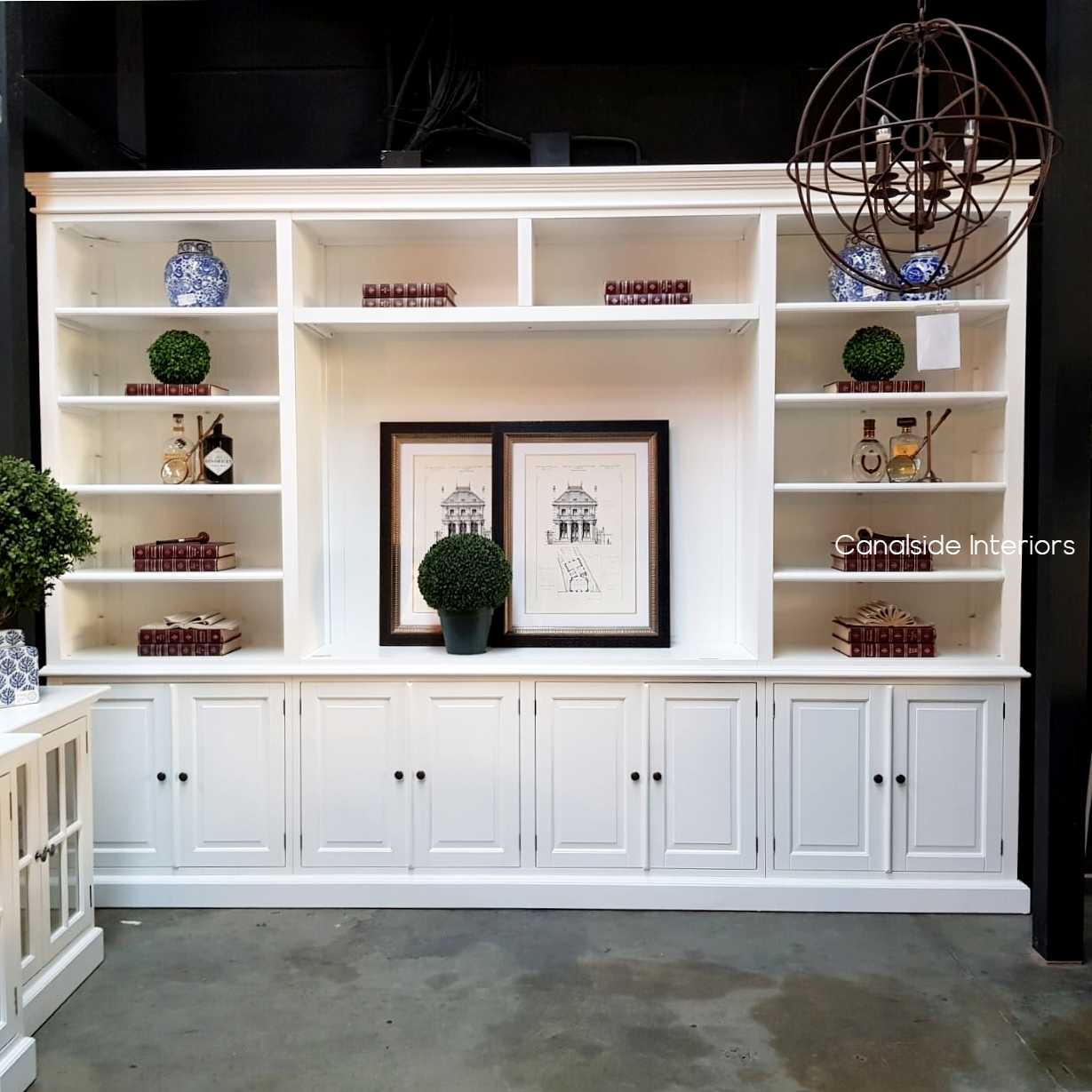 Casement Tv Media Wall Unit White Available On Pre Order Canalside Interiors