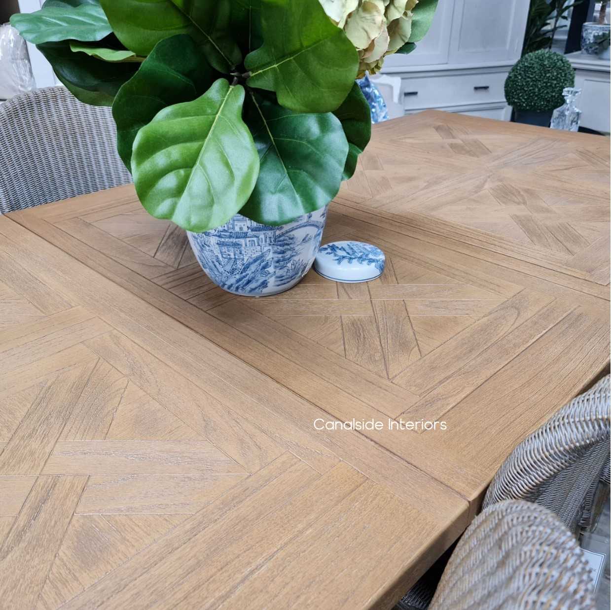 Balmoral Parquetry Double Extension Dining Table tables, extension tables, hamptons, hamptons table, provincial, plantation, dining tables, trestle base, dining room