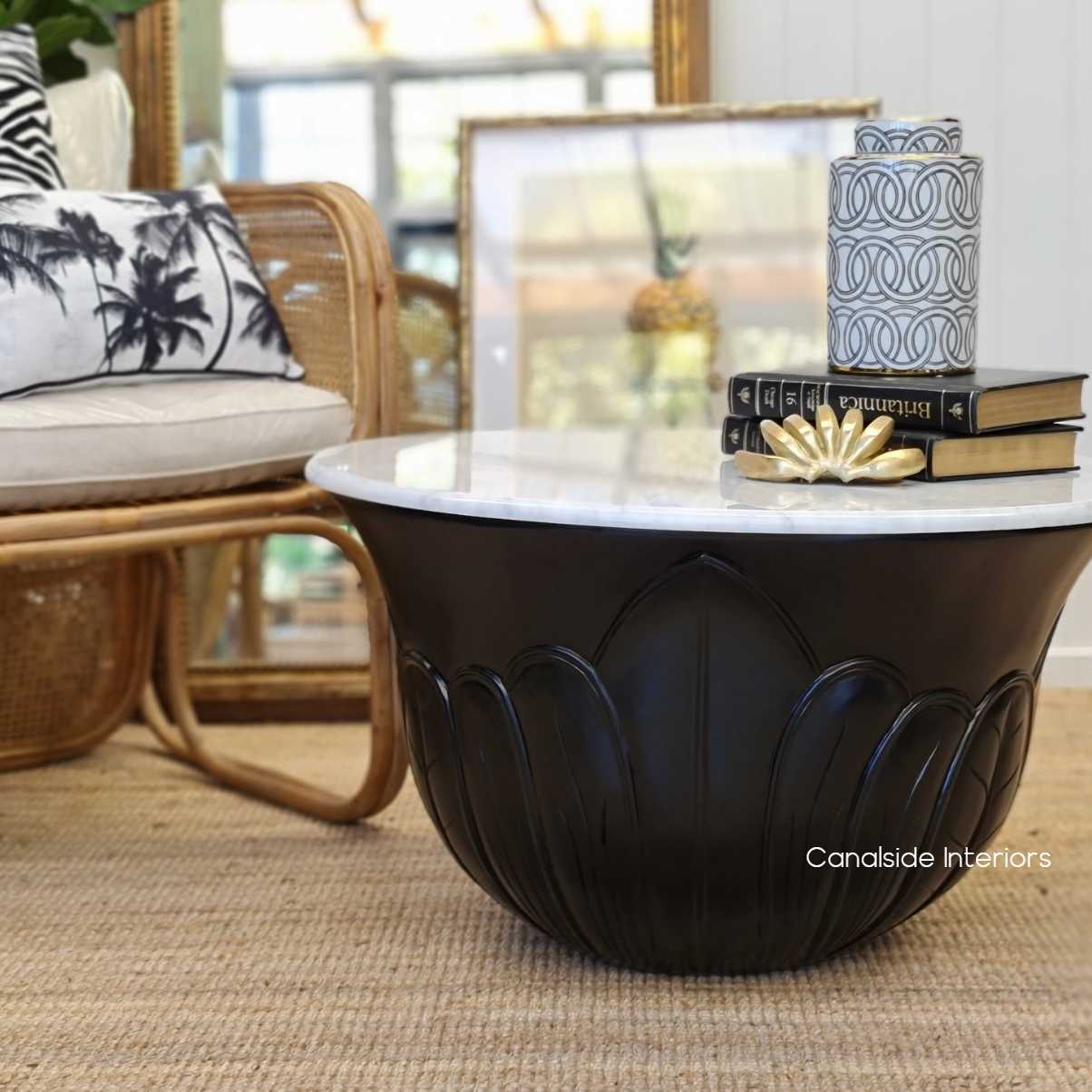 Tropicana Carrara Marble Coffee Table Side Table Loungeroom Livingroom Living