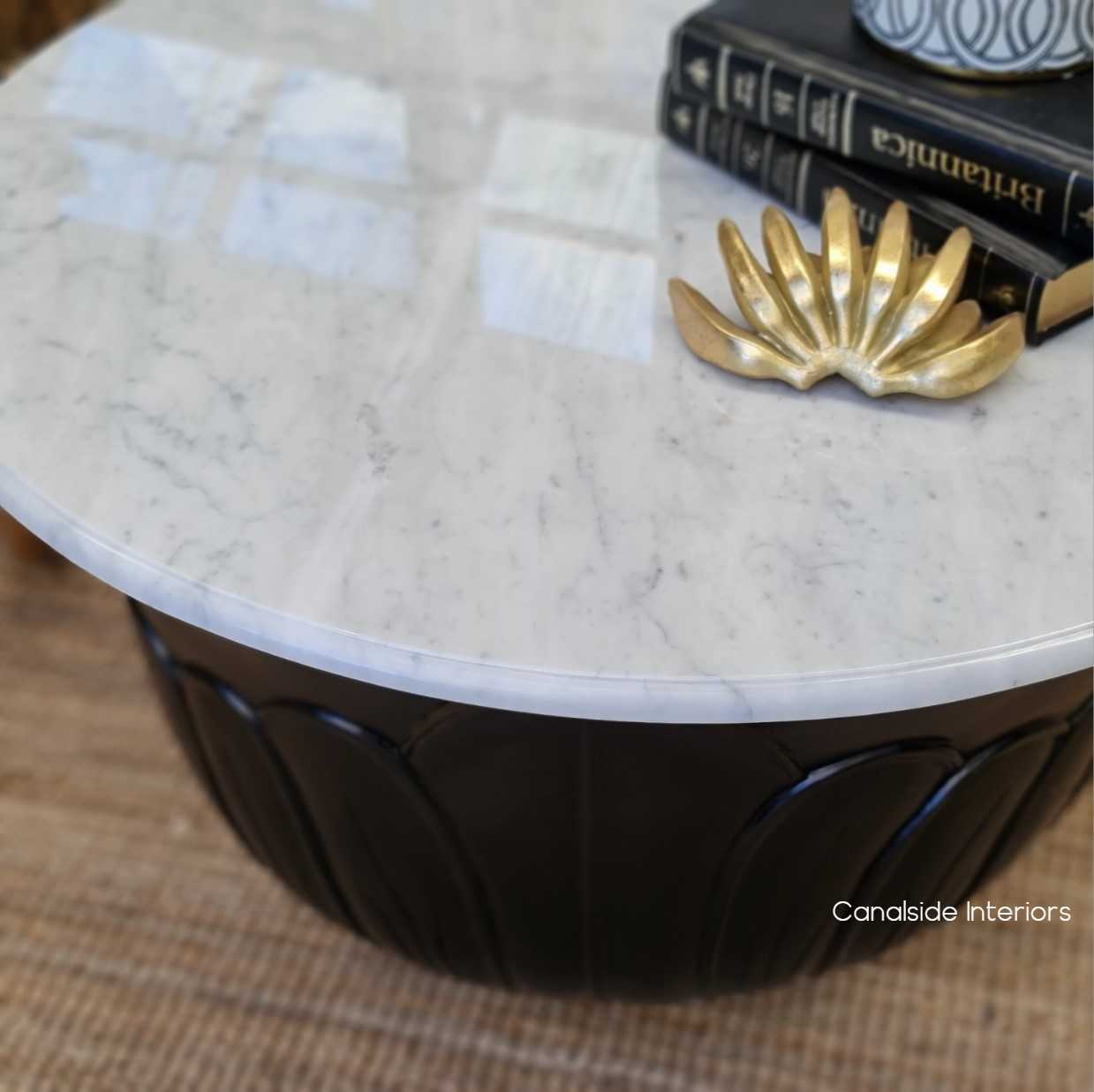 Tropicana Carrara Marble Coffee Table Side Table Loungeroom Livingroom Living