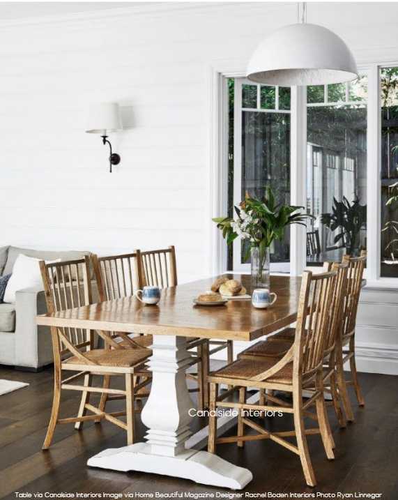 Artisan Parquetry Dining Table with distressed white base Canalside Interiors as featured in Home Beautiful Magazine
Hamptons Table
Coastal Table
Tables
Parquetry Table