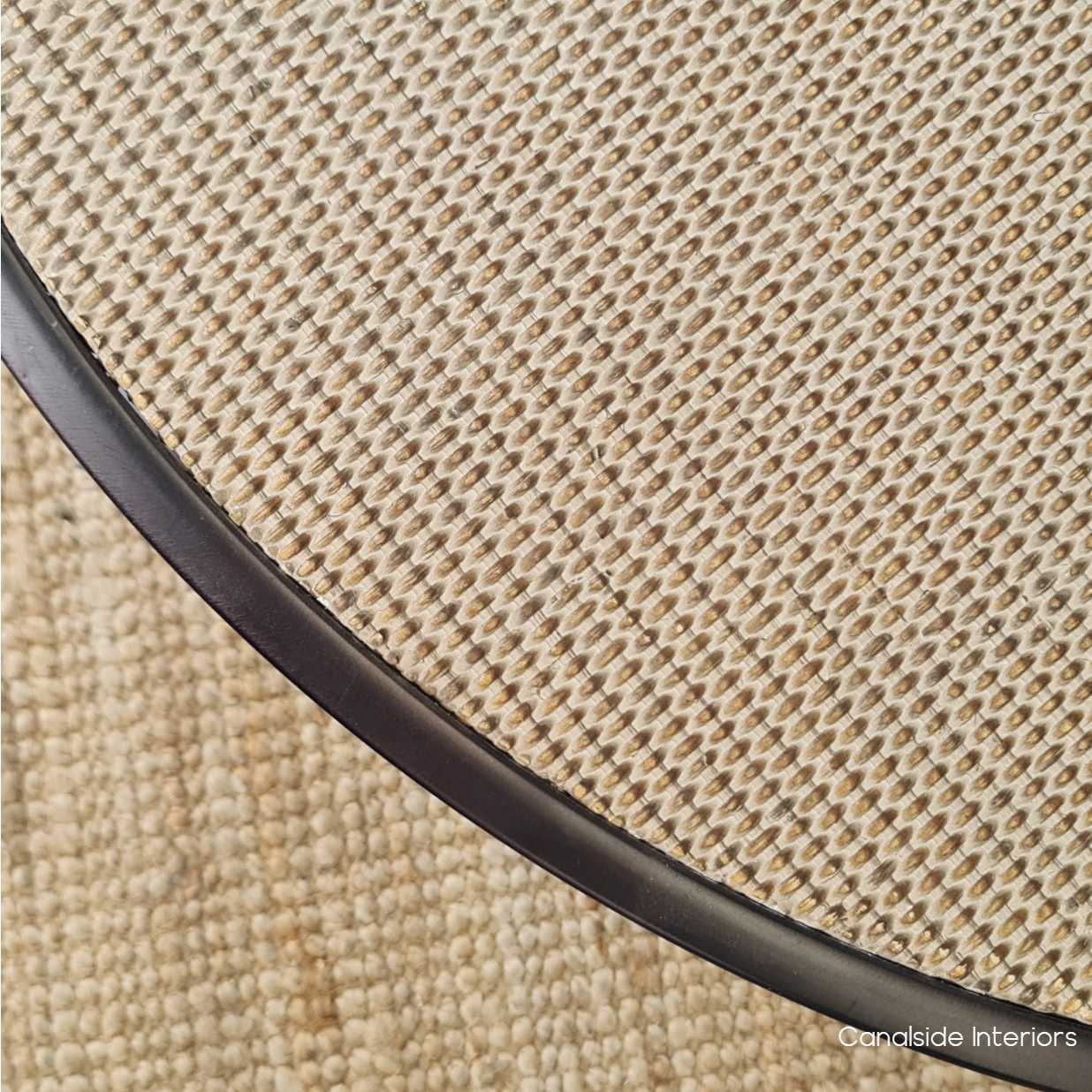 Knox Nesting Coffee Table Weathered Oak Rattan Canalside Interiors