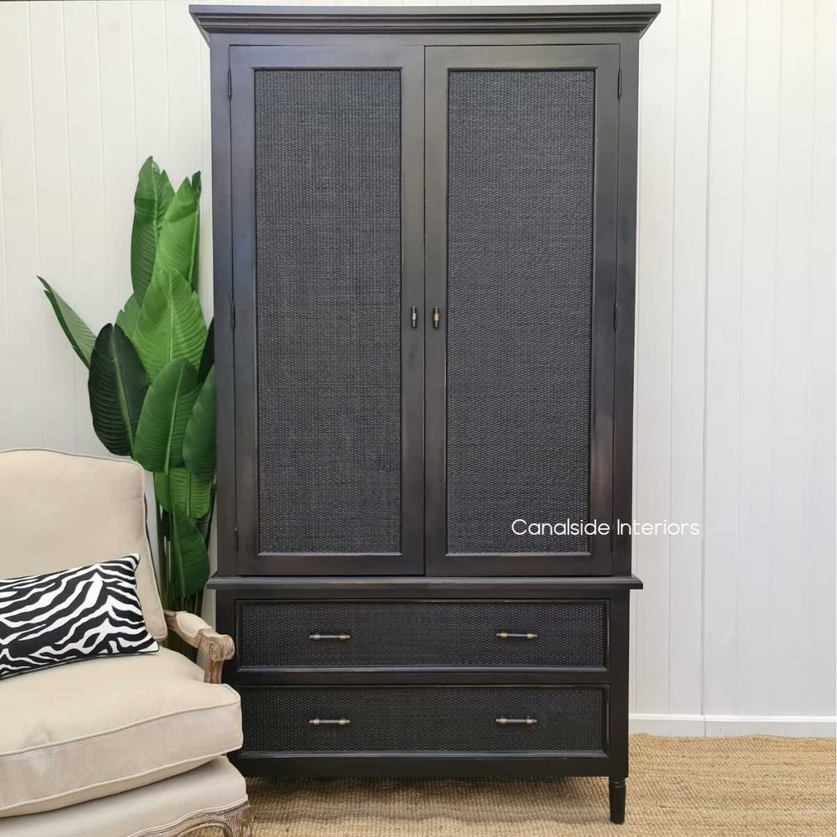 Gray armoire with shelves cheap