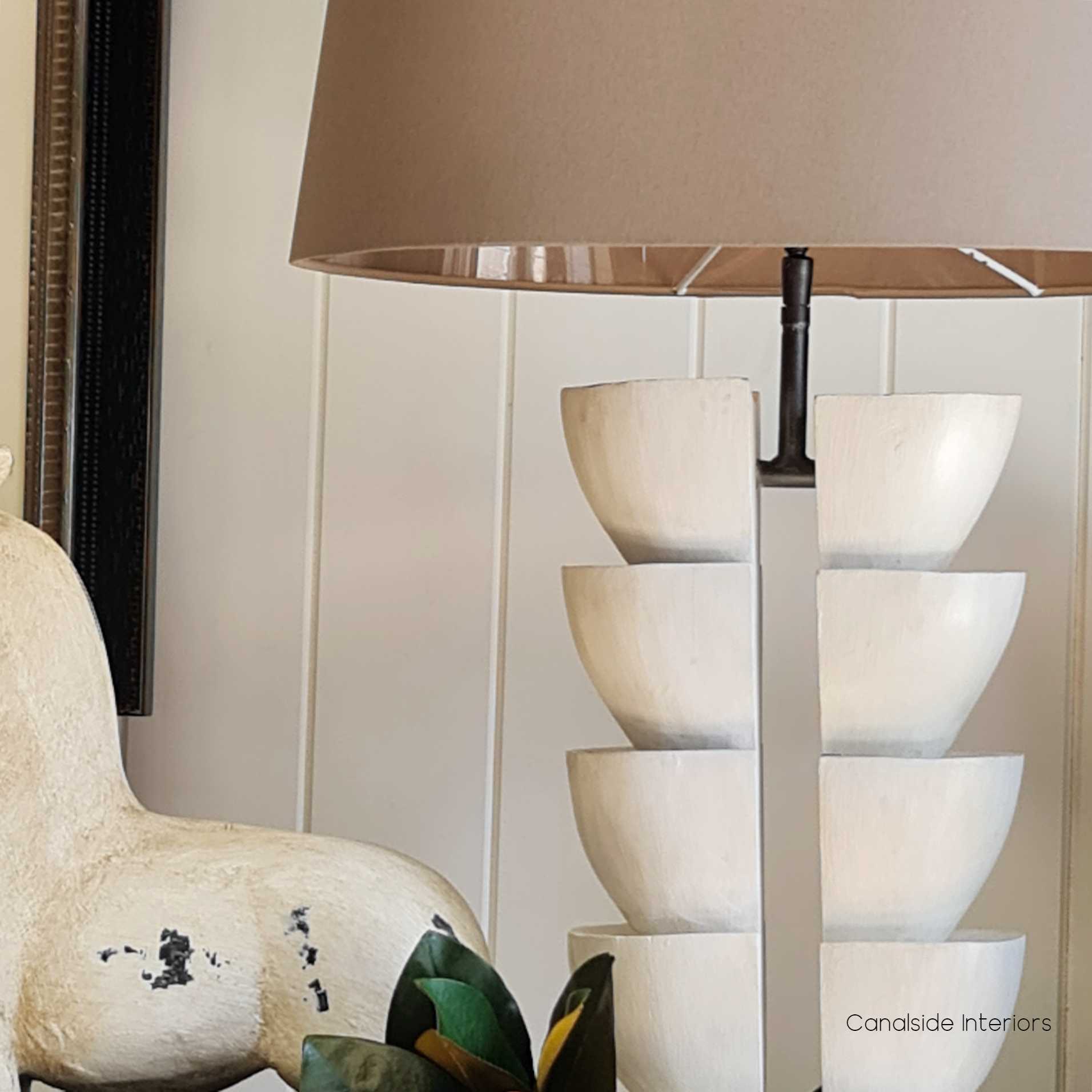The Ambroise Lamp as part of a curated interior, blending functionality with the natural and rustic recycled charm exclusive to Canalside Interiors