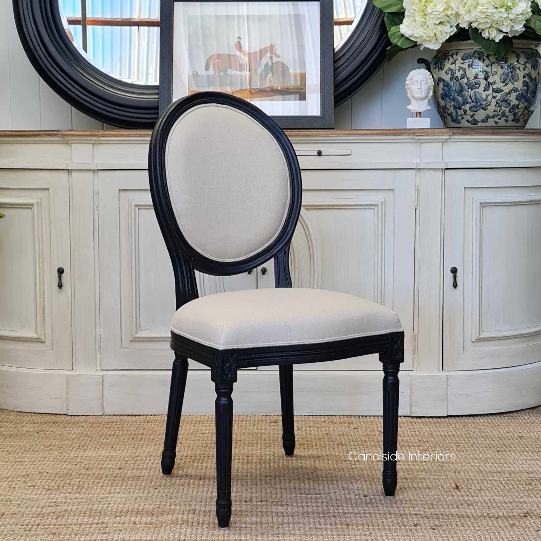 louis chairs dining black