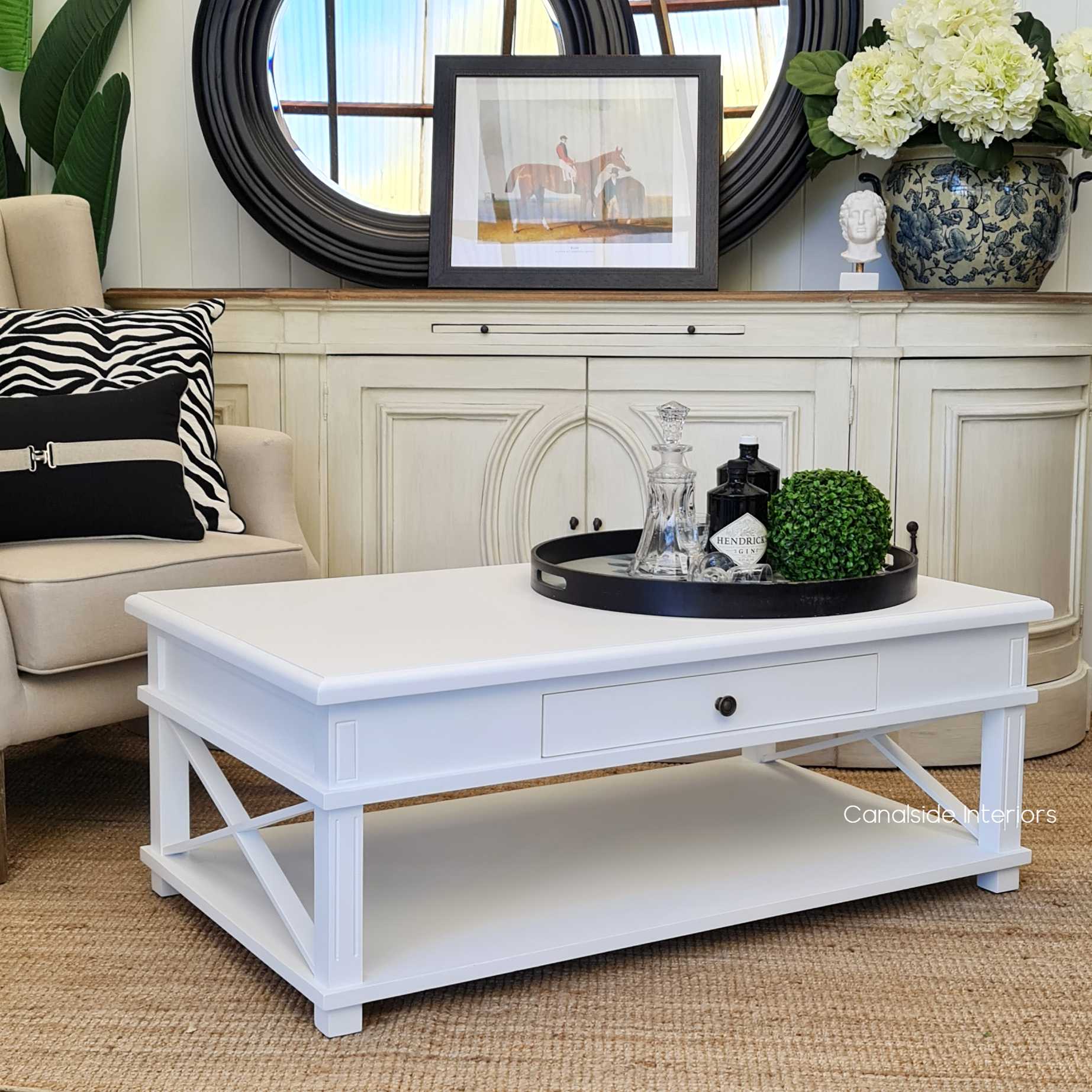 Hamptons coastal coffee table cheap