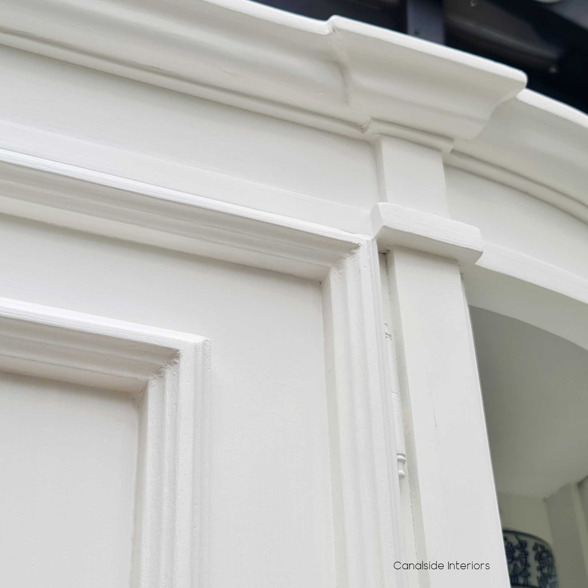 Shot of the Francia Cupboard detailing, highlighting the piece's modern classical aesthetic and structural soundness.