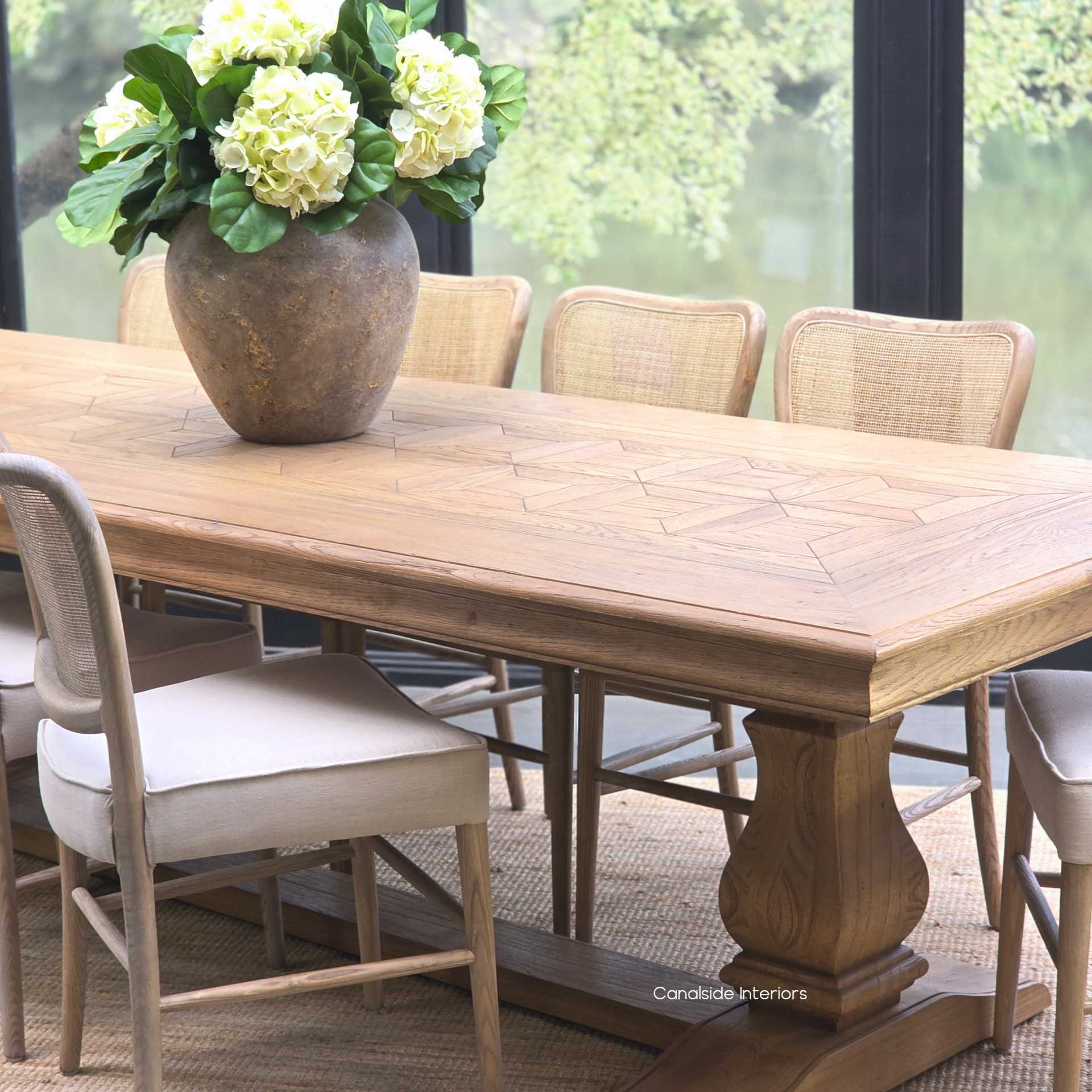 Minimalist styling on the table to highlight the surface and proportions.