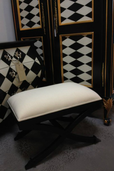 XBase French Foot Stool Black
