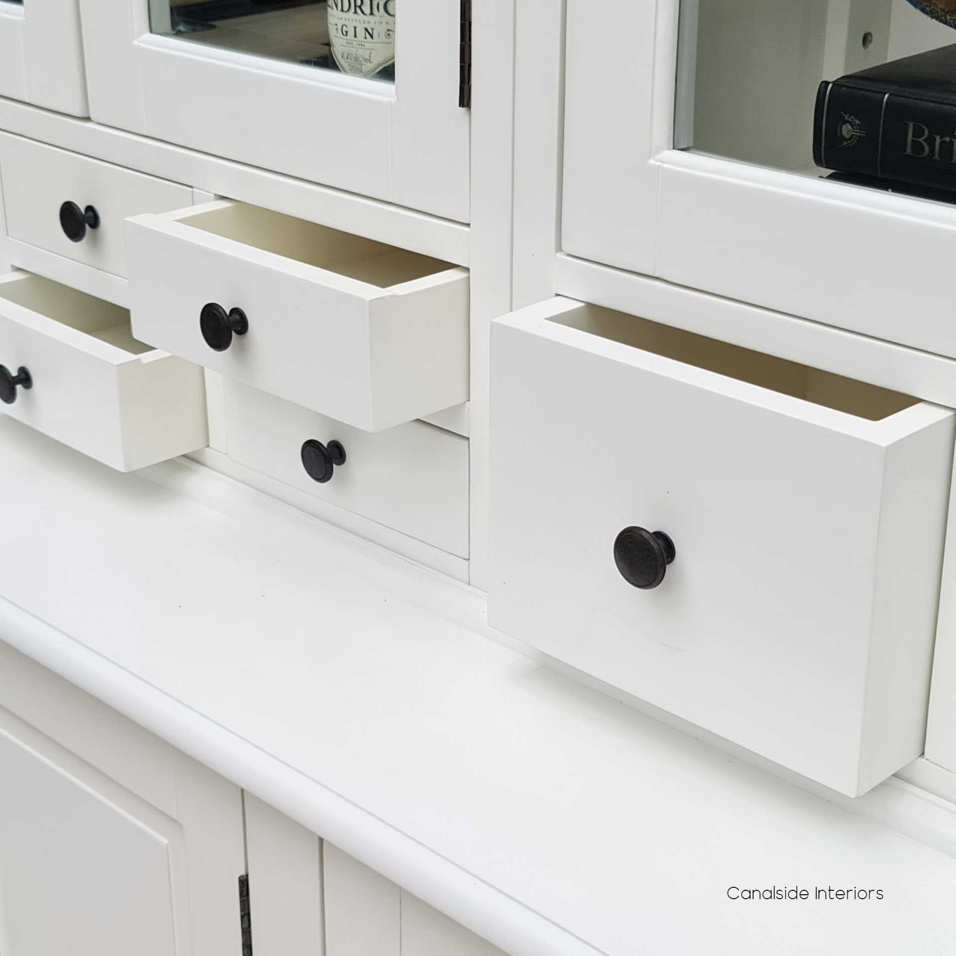 Key Largo 5 Door Display Unit Distressed White Canalside Interiors