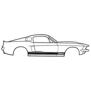 1966-1968 Shelby GT350 Stripe Kit, White 1966-1968 Shelby GT350 Stripe Kit, White