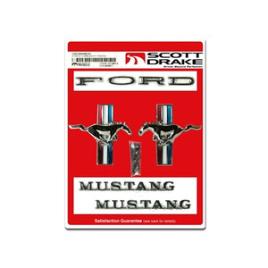 1964-1966 Emblem Kit, 6 Cylinder, Coupe/Convertible 1964-1966 Emblem Kit, 6 Cylinder, Coupe/Convertible