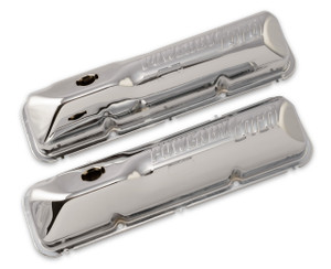 Powered By Ford Reproduction Chrome Valve Covers, V8 FE 390/428 Powered By Ford Reproduction Chrome Valve Covers, V8 FE 390/428