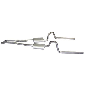 1965-1969 Exhaust System, V8, 2.25", Delta Flow, No H Pipe 1965-1969 Exhaust System, V8, 2.25", Delta Flow, No H Pipe