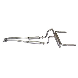 1967-1969 Mustang 2.25" Dual Exhaust System, Transverse Single Muffler 1967-1969 Mustang 2.25" Dual Exhaust System, Transverse Single Muffler