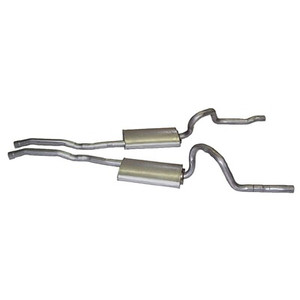 1970 Mustang Mach 1 Exhaust System, Staggered Shocks 1970 Mustang Mach 1 Exhaust System, Staggered Shocks
