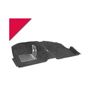 1965-1968 Mustang Convertible Molded Carpet, Bright Red 1965-1968 Mustang Convertible Molded Carpet, Bright Red