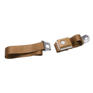 1964-1973 Mustang Push Button Seat Belt, Saddle 1964-1973 Mustang Push Button Seat Belt, Saddle
