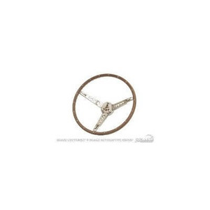 1965-1966 Mustang Woodgrain Deluxe Steering Wheel Assembly 1965-1966 Mustang Woodgrain Deluxe Steering Wheel Assembly