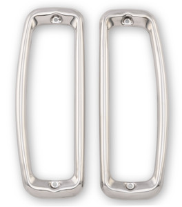 1967-1977 Bronco Tail Light Bezels, Stainless Steel 1967-1977 Bronco Tail Light Bezels, Stainless Steel