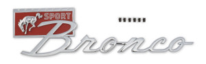 1967-1977 Bronco Sport Fender Emblem 1967-1977 Bronco Sport Fender Emblem