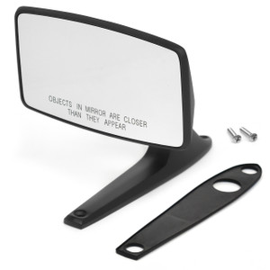 1967-1968Outside Mirror Black Finish Passenger Side With Convex Glass