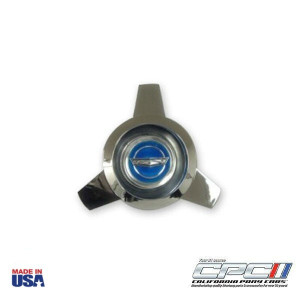 1965-1966 Mustang Wire Wheel Cover Spinner With Blue Emblem 1965-1966 Mustang Wire Wheel Cover Spinner With Blue Emblem