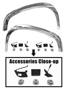 1969 Mustang Molding Grille End Stainless