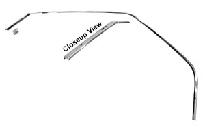 1969-1970 Mustang Drip Rail Sash RH Fastback 1969-1970 Mustang Drip Rail Sash RH Fastback