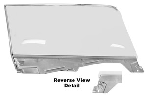 1965-1966 Mustang Door Window Glass Assembly LH / Coupe 1965-1966 Mustang Door Window Glass Assembly LH / Coupe