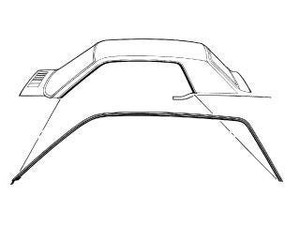 1965-1966 Roof Rail WeatherstripCoupe 1965-1966 Roof Rail WeatherstripCoupe