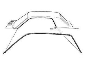 1967-1968 Coupe Roofrail Weatherstrip 1967-1968 Coupe Roofrail Weatherstrip