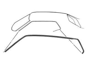 1969-1970 Roof Rail WeatherstripCoupe
