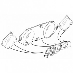 1969-1970 Instrument Lens w/o Tach