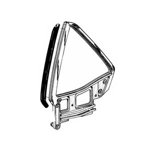 1971-1973 Fastback Quarter Window Vertical Weatherstrip LH
