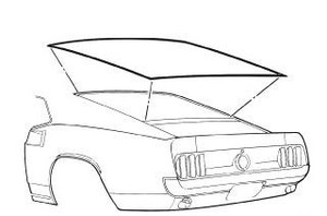 1971-1973 Fastback Rear Window Weatherstripping Seal