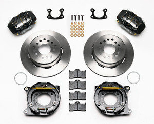 1965-1973 Mustang Forged Dynalite Rear Parking Brake Kit4 Piston 12.19" Rotor 2.50 Offset 1965-1973 Mustang Forged Dynalite Rear Parking Brake Kit4 Piston 12.19" Rotor 2.50 Offset