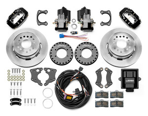 1965-1973 Mustang Forged Dynalite Rear Electronic Parking Brake Kit4 Piston 12.19" Rotor 2.66 Offset 1965-1973 Mustang Forged Dynalite Rear Electronic Parking Brake Kit4 Piston 12.19" Rotor 2.66 Offset