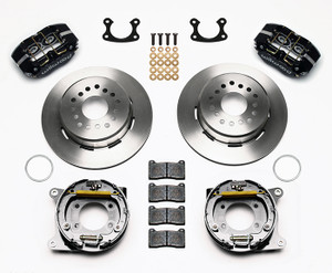 1965-1973 Mustang Dynapro Dust-Boot Rear Parking Brake Kit4 Piston 12.19" Rotor 2.66 Offset 1965-1973 Mustang Dynapro Dust-Boot Rear Parking Brake Kit4 Piston 12.19" Rotor 2.66 Offset