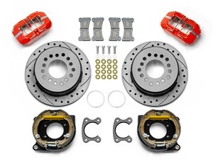 1965-1973 Mustang Forged Dynapro Low-Profile Dust Seal Rear Parking Brake Kit - 4 Piston 11" Rotor 2.66 Offset - Wilwood 1965-1973 Mustang Forged Dynapro Low-Profile Dust Seal Rear Parking Brake Kit - 4 Piston 11" Rotor 2.66 Offset - Wilwood